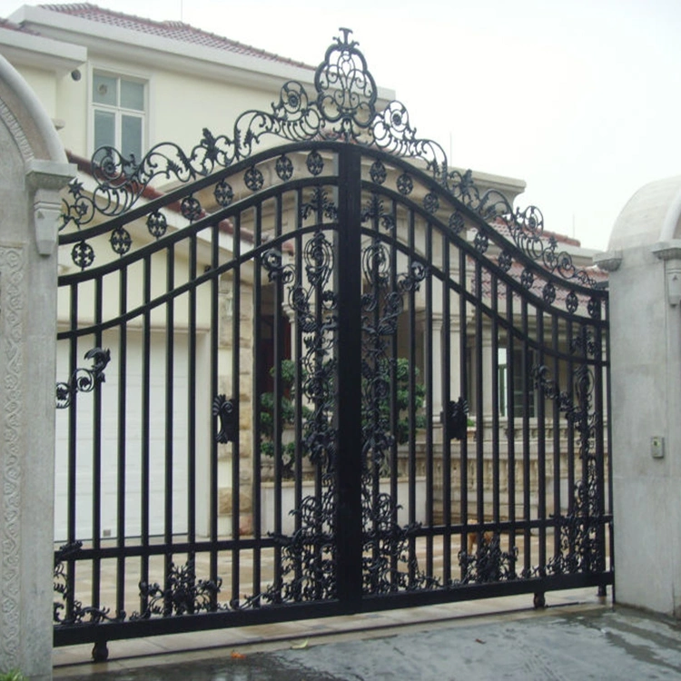 Custom Made Villa House Wrought Iron Gates and Fences Design Home Exterior Steel Fence Main Gate Door