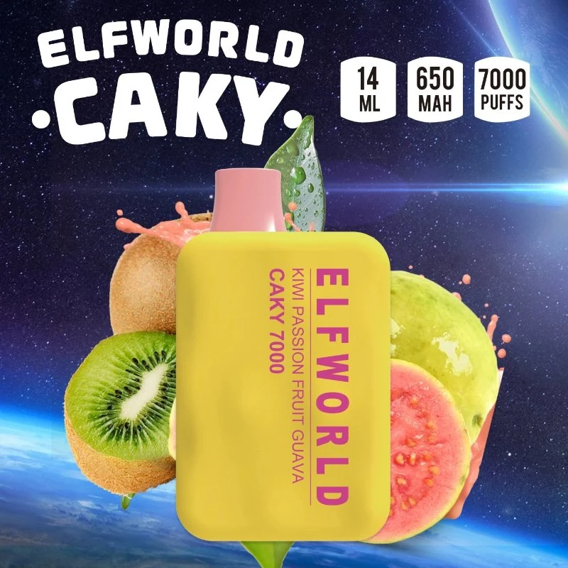 Bateria recarregável de 650 mAh pré-carregada de 14 ml da Elfworld Caky 7000 Isqueiro macaco descartável