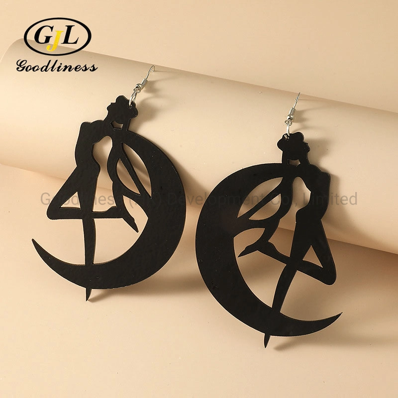 Diablo Original Night Style Exaggerated Earrings Personality Simple Creative Hollow out Sailor Moon Earrings