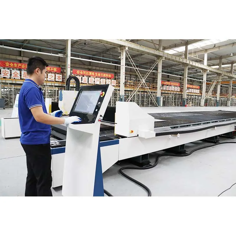 Fincm Ground Rail High Power Large Format Fiber Laser Metal Cutting Machine Price 8000W for Galvanized Sheet Carbon Steel