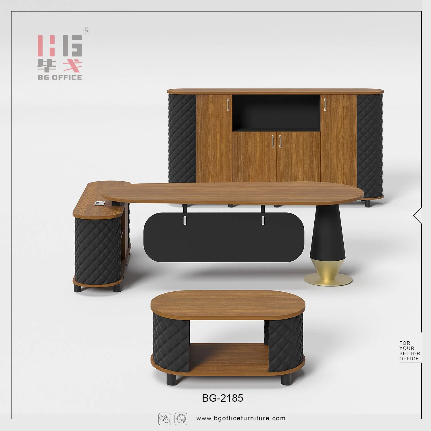 Luxury Modern L Shape Wooden Executive Desk Wholesale Office Computer Table Furniture