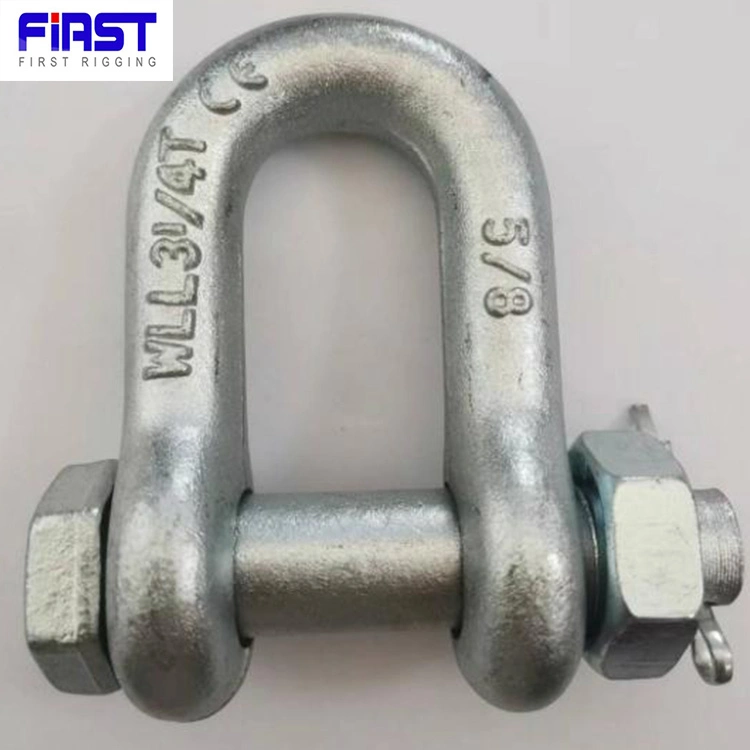 Us Type G2150 Alloy Steel Screw Pin D Shackle for Marine Use