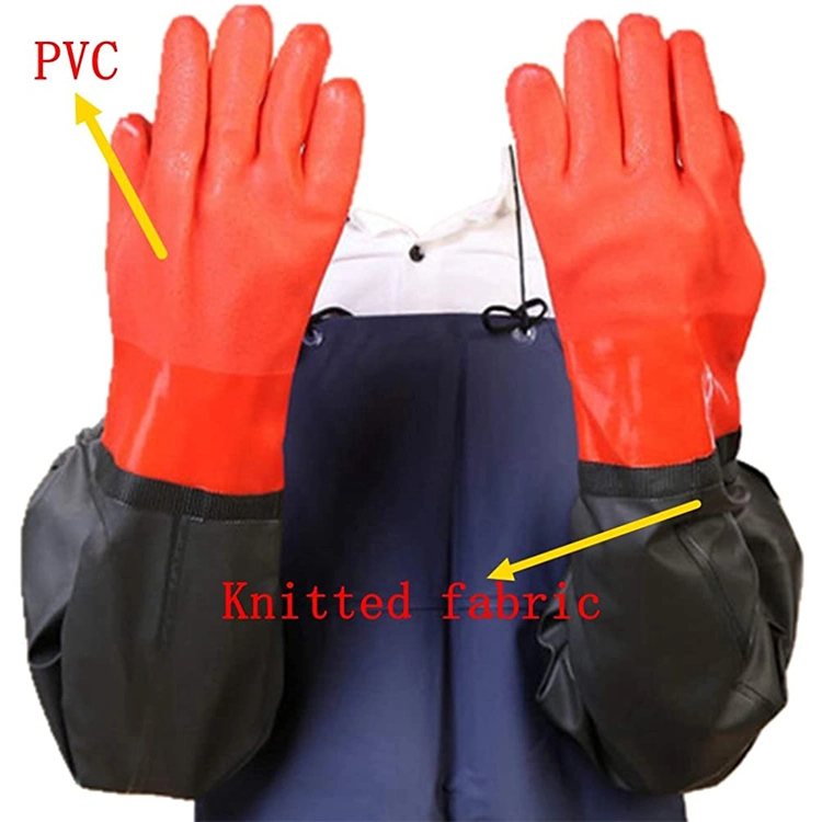 Chemical Resistance Long Waterproof PVC Alkali Resistance Examination Work Gloves