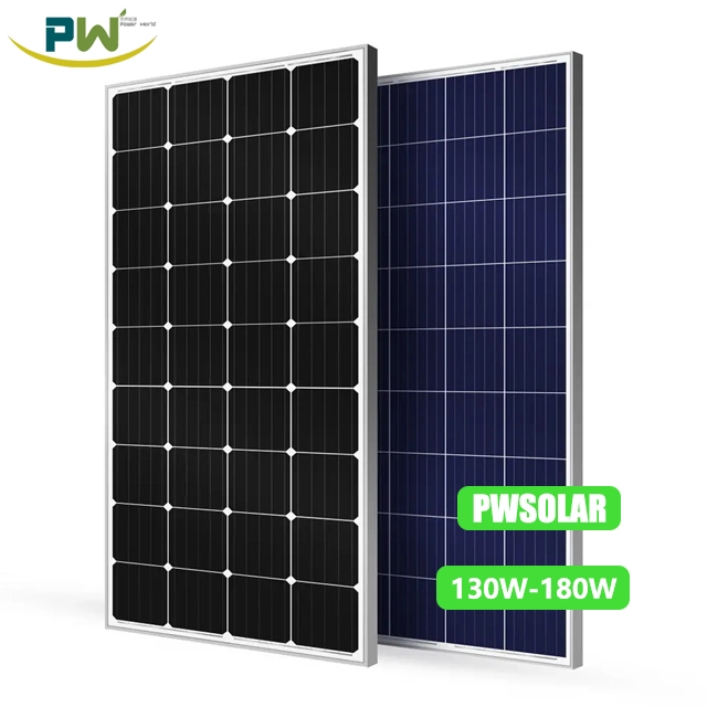 Solar Panel Mono 150W 160W 170W 180W Mono PV Panel off Grid Solar Panel for Solar System Home Use