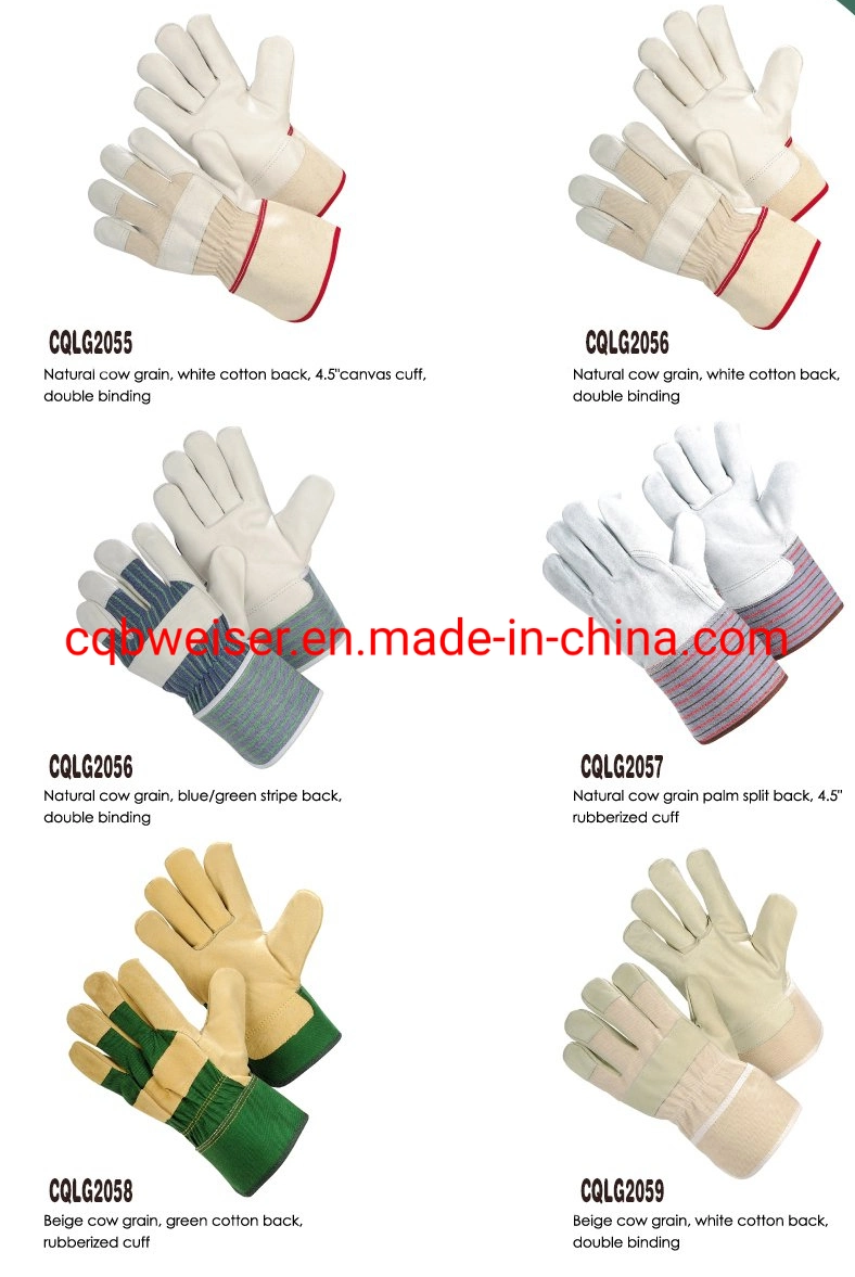 Work Leather Gloves Safety Gardening Cow Split Leather Gloves