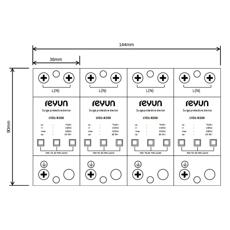 Reyun Lyd1-200 Surge Protective Device Protector of 200ka