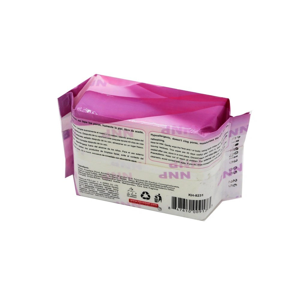 Rose Pre-Moistened Refreshing 30 PCS Adult Wet Wipes