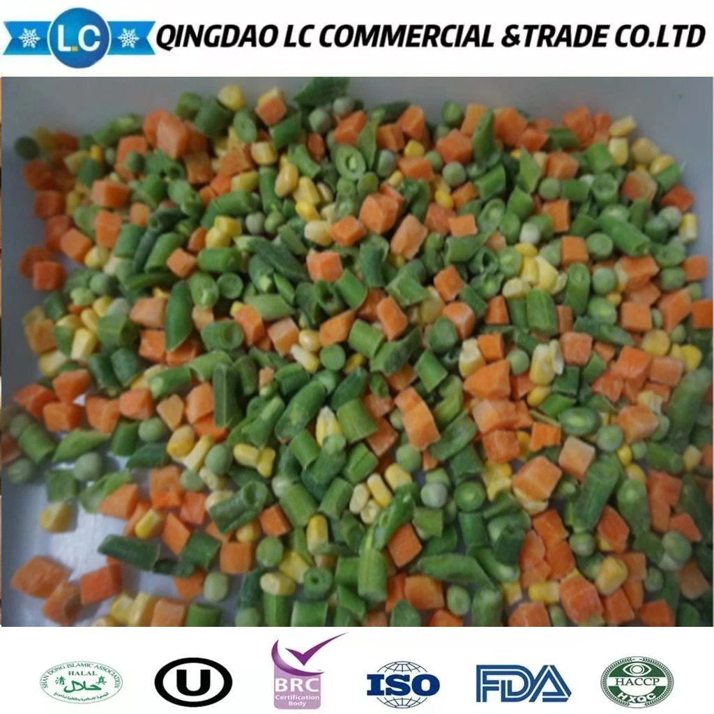 Passed Halal High quality/High cost performance  Bulk Fresh Frozen China Winter Mixed Blend Vegetables