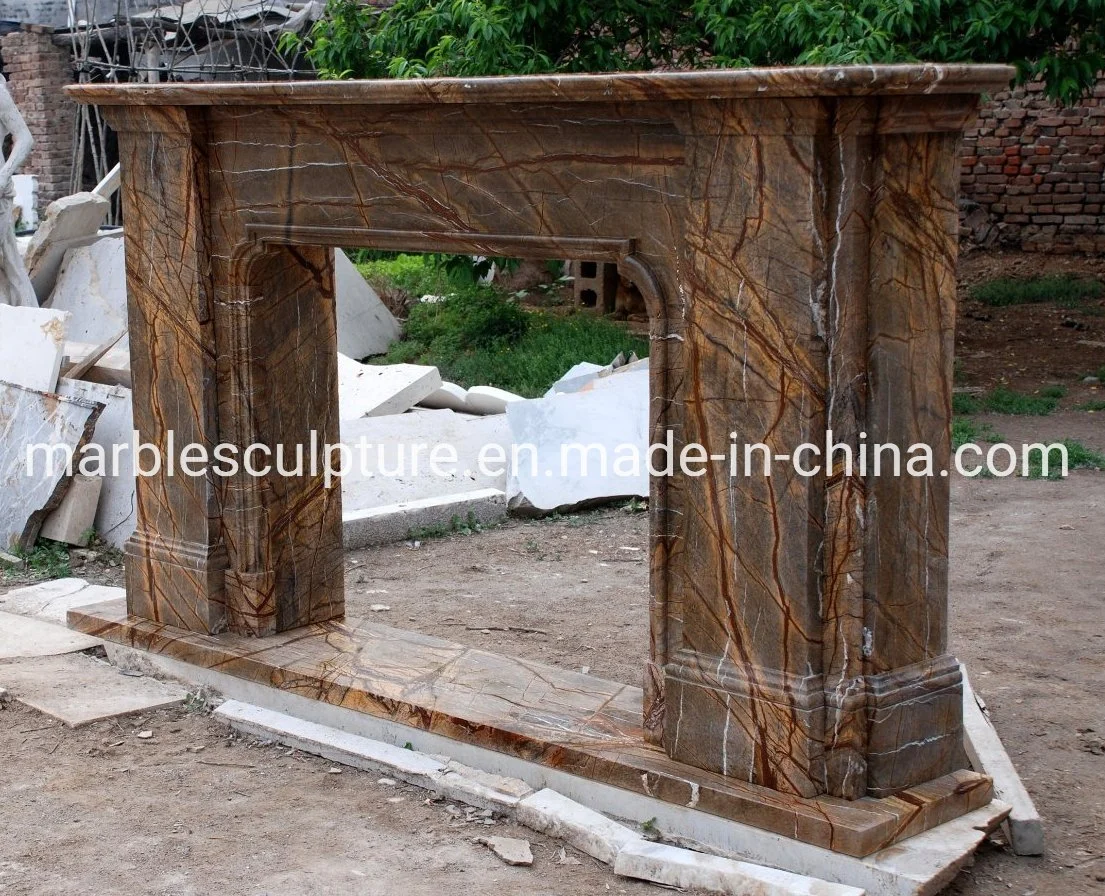 Factory Price Natural Stone Marble Fireplace Indoor Decoration (SYMF-158)