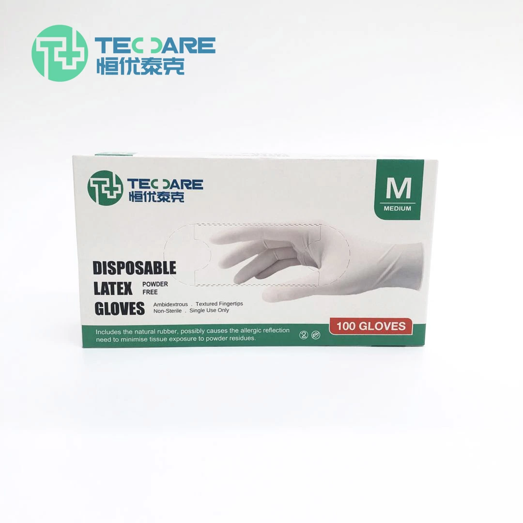 Factory Wholesale/Supplier Disposable Rubber Examination Glove Latex Work Gloves