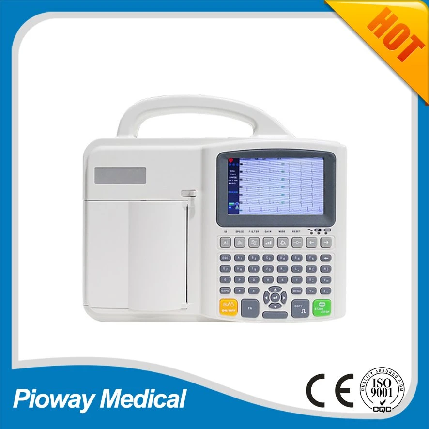 Electrocardiógrafo de seis canales, equipo de ECG (E6)