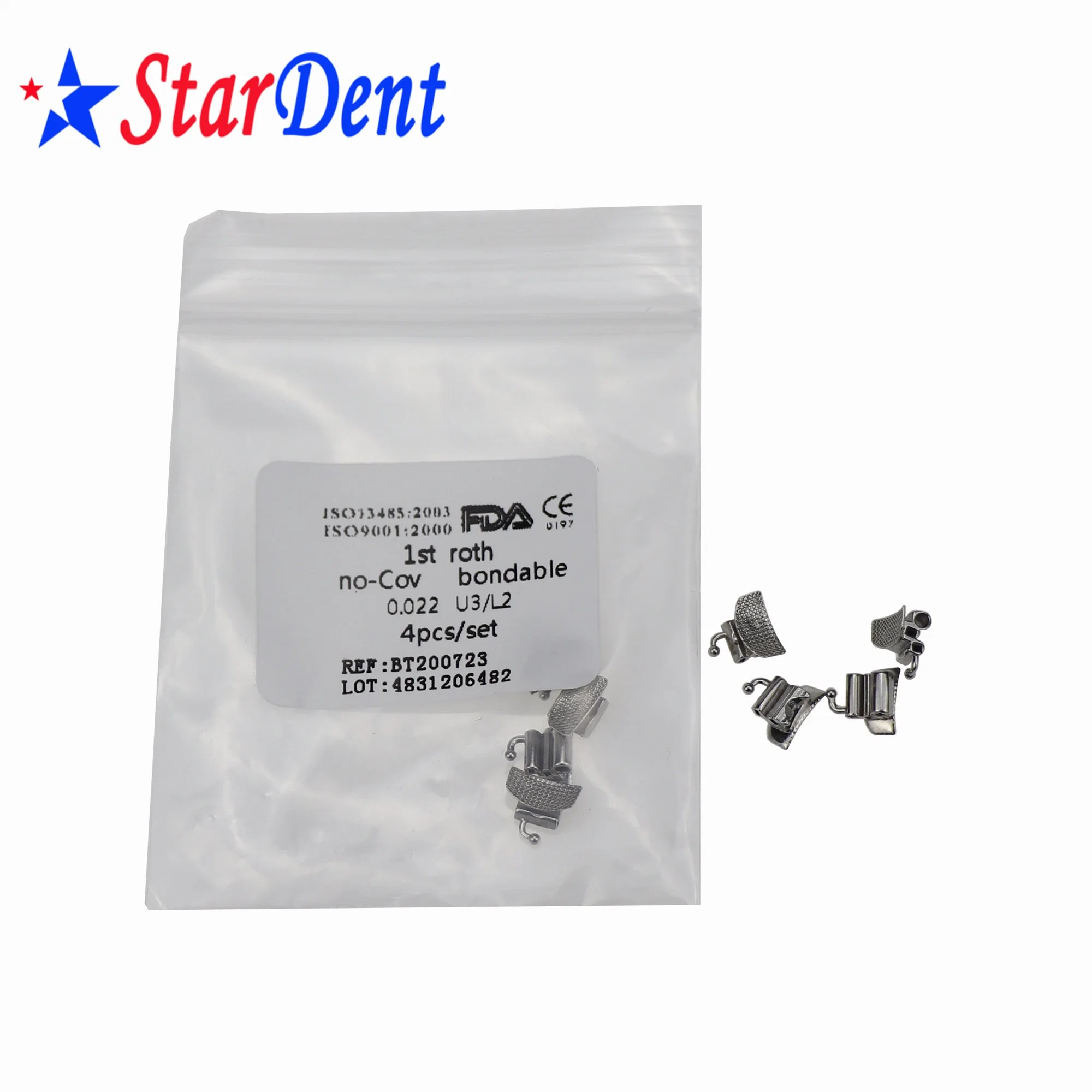 Dental Orthodontic Convertible or Non-Convertible Buccal Tube Bondable 1st Molar Edgewise Roth Mbt 0.18/0.22 U3l2