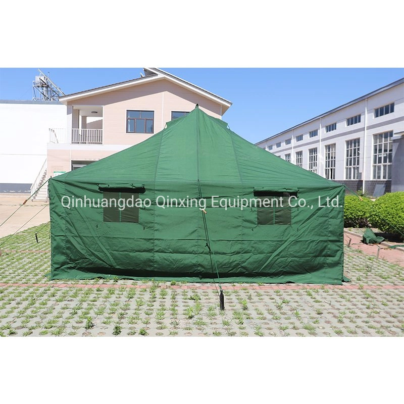 Qx Factory Durable, Spacious and Comfortable 10 Man Military Style Canvas Tent