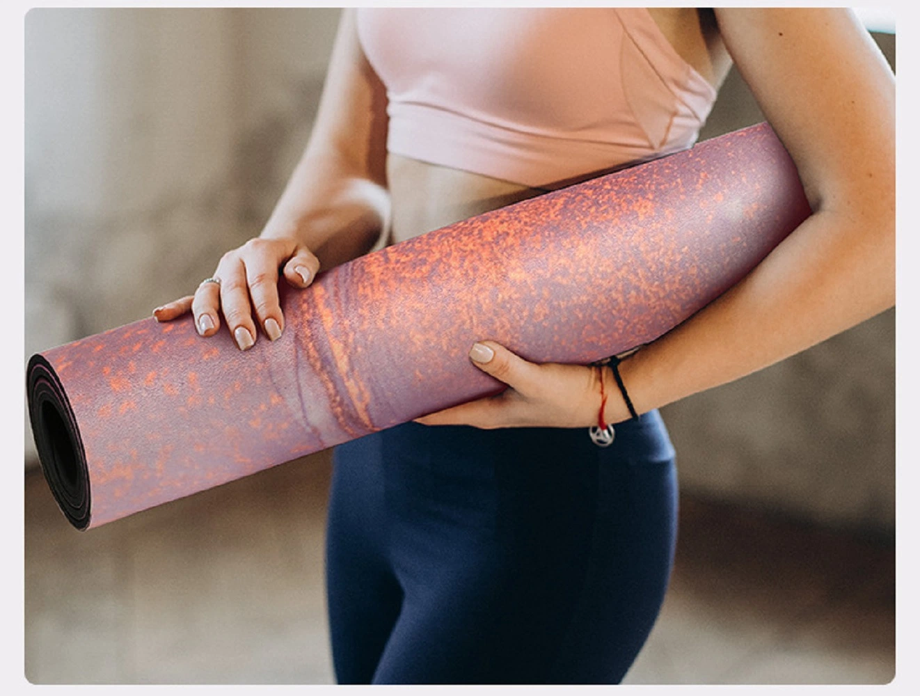 Tapis de Pilates antidérapant respectueux de l'environnement pour débutants, tapis de yoga pliable, tapis de sport, tapis de fitness à double couche Wbb17784.