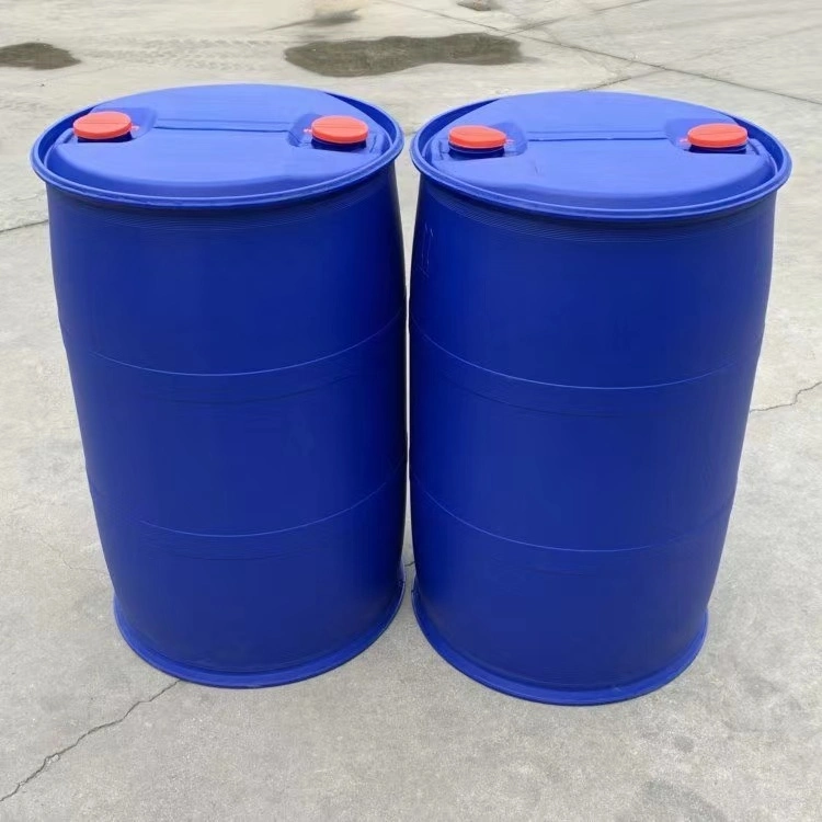 Tambor de plástico de HDPE con hierro azul Coop barril 200L