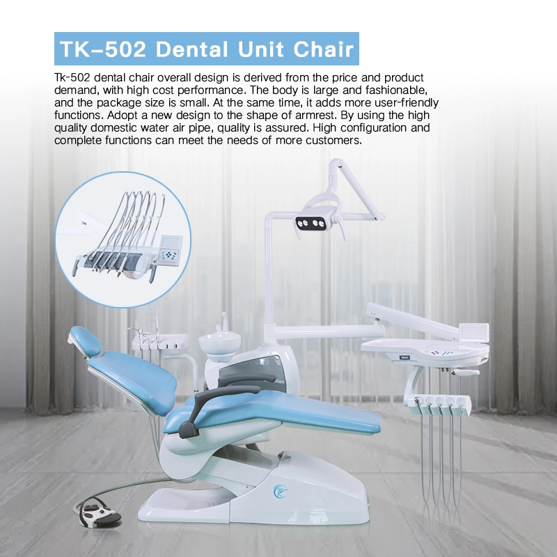 Venta al por mayor de equipos dentales eléctricos chinos Tk-502 Set de unidad de silla dental