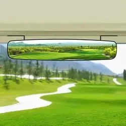 Golf Cart Rear View Mirror, Convex 16.5" Ultra-Wide 180-Degree Panoramic Universal Rearview Mirror