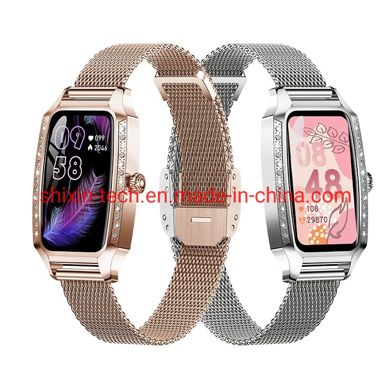 2022 fabricado en China Original nuevo H8 Plus Señoras Reloj inteligente señoras chicas Fitness impermeable reloj inteligente de la moda deportiva de diamantes Reloj de dama