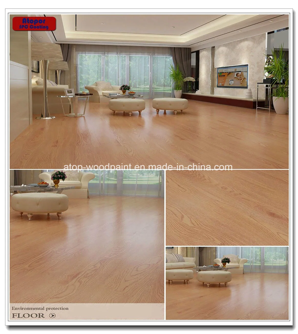 Anti-Scratching Waterproof Spc Flooring Coating