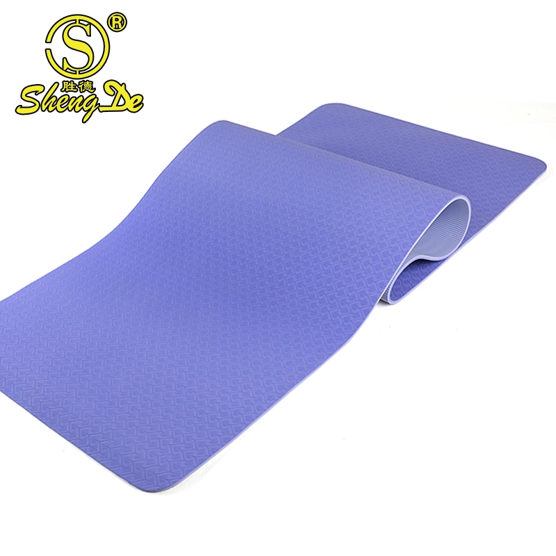 Gimnasio Ecológico Doble Capa de Color Colchoneta de Yoga de Espuma TPE Antideslizante para Ejercicios.