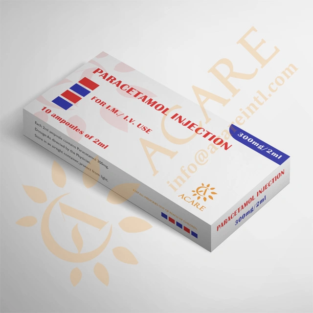 Pharmaceutical Products Paracetamol Injection 2ml: 300mg, 5ml: 500mg