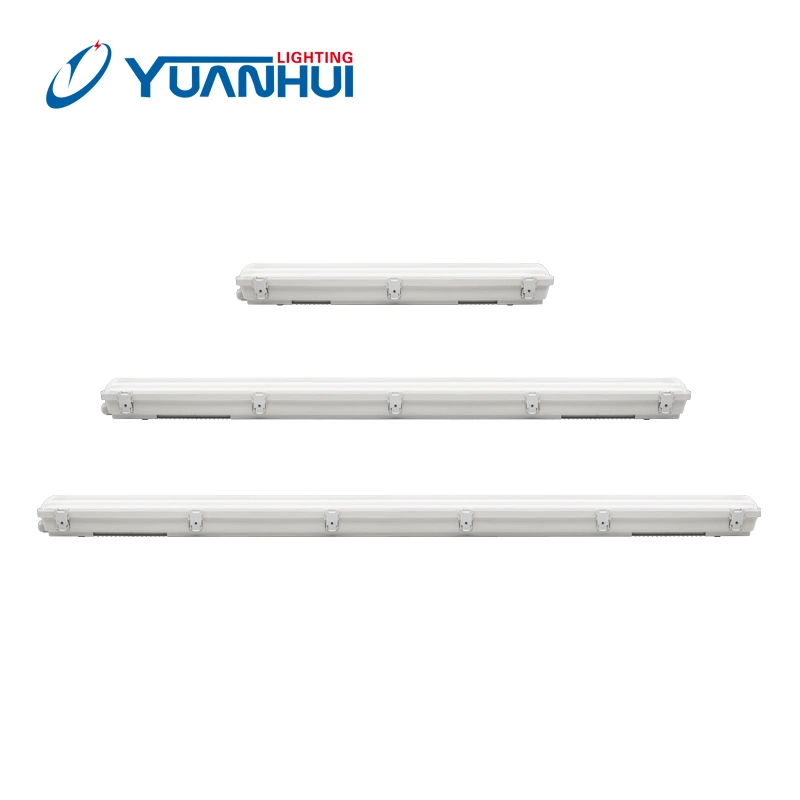 42W 55W IP66 2FT 4FT 5FT Motion Sensor LED Tube Light Ceiling Batten Fluorescent Replacement LED IP66 Tri-Proof Light