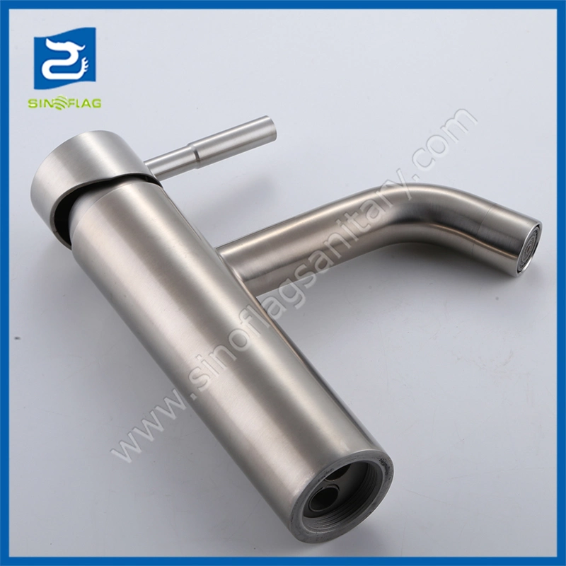 Short Cold and Hot SS304 Wash Basin Mixer Tap Faucet