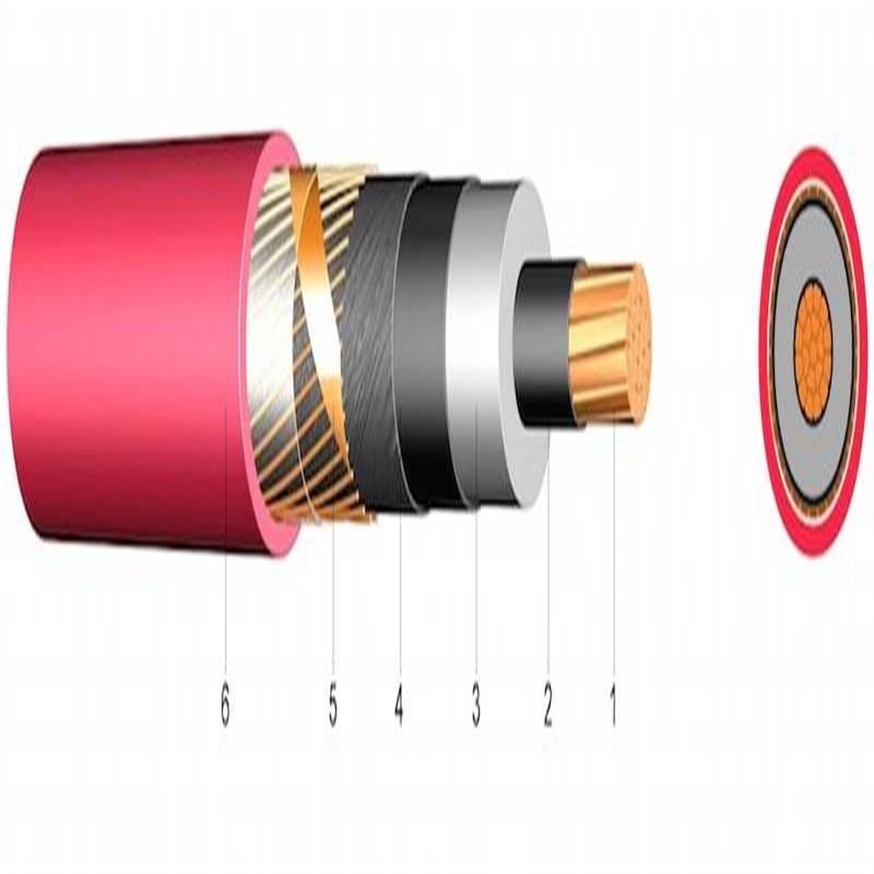 12/20kv Cu/XLPE/Cts/PVC/Awa/PVC 240 300 400 500 630 Sq mm Câble unipolaire