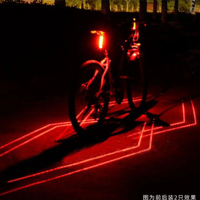 USB Rechargeable Red Laser Lane Bicycle Light (BS-05)