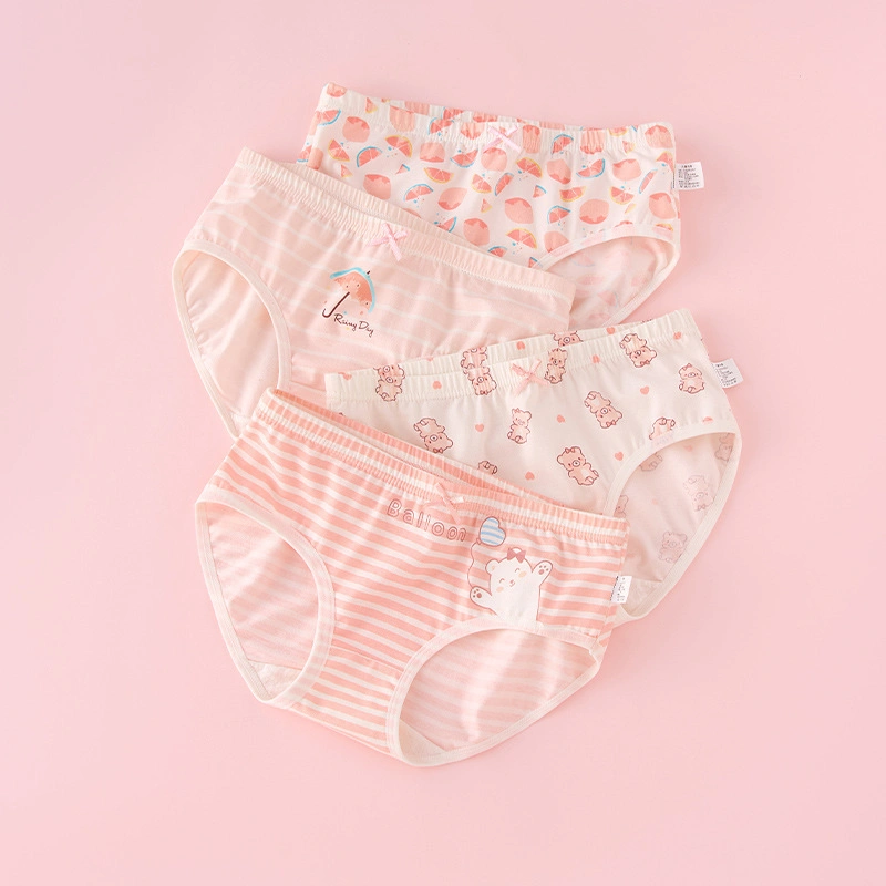 Cute Girl Crotch Cotton Ultra-Light Seamless Invisible Children Kids Briefs Panty Underwear