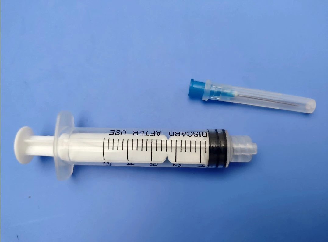 Disposable Syringe 5ml, PE Bag, Luer Lock, with CE and ISO 13485