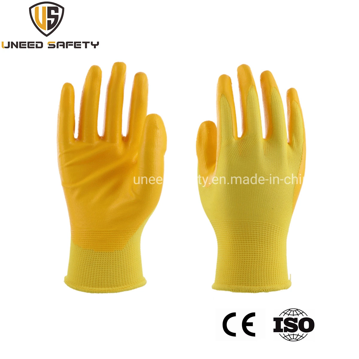 Wear Resistant Floral Safety Work Gloves Coated with Nitrile for Women Garden Working