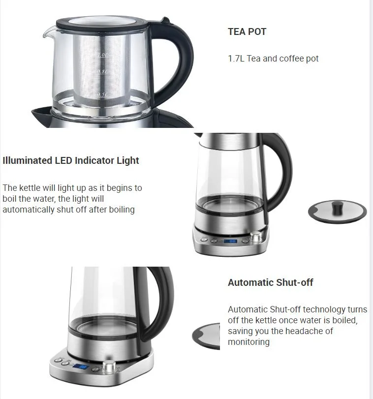 أداة المطبخ المحمولة في المصنع تصميم جديد صانع الشاي الكهربائي التلقائي الماكينة