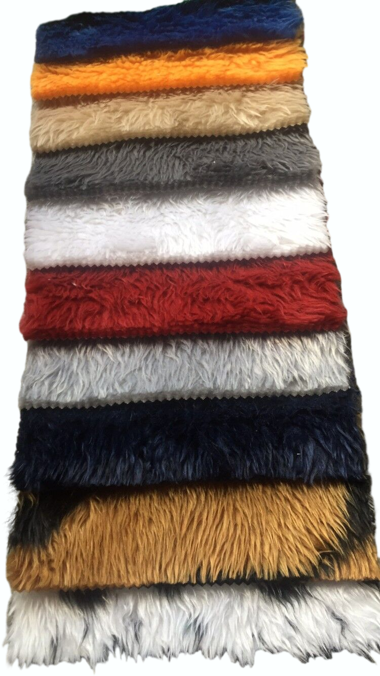 100% Polyester High quality/High cost performance  Colorful Animal Print Faux Fur Fabrics