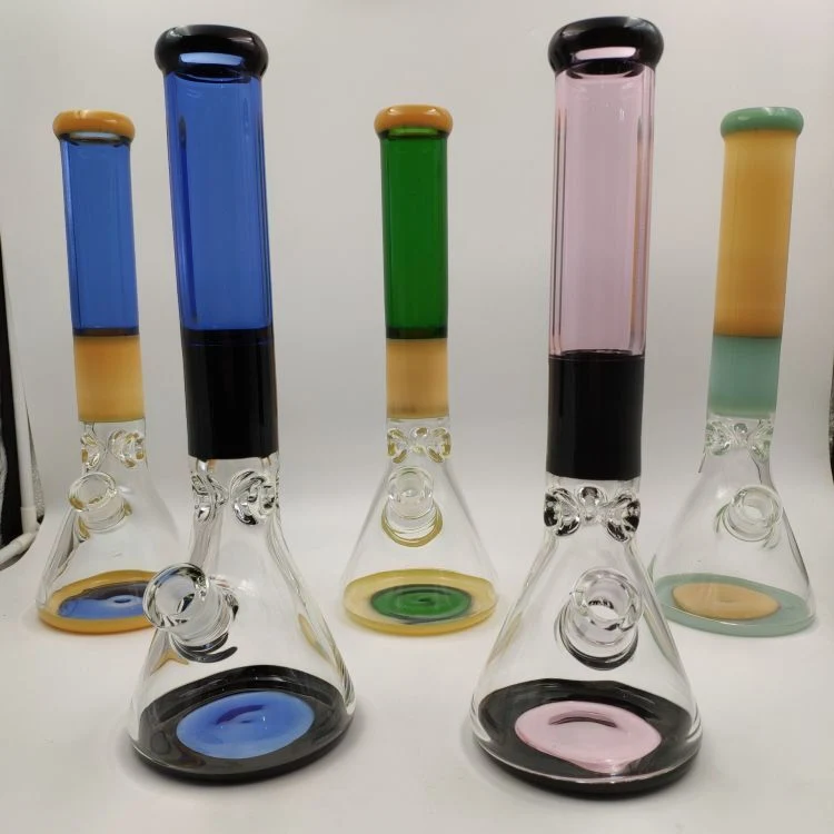 2019 18 Inches Tall Waterpipes 9mm Thick Borosilicate Glass Beaker Smoking Hookah New Water Pipes