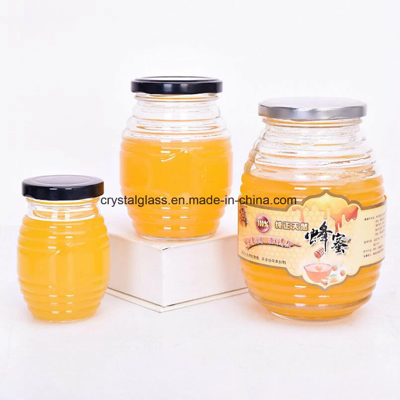 350ML 500ml tarro de miel de cristal de vidrio para envases de alimentos