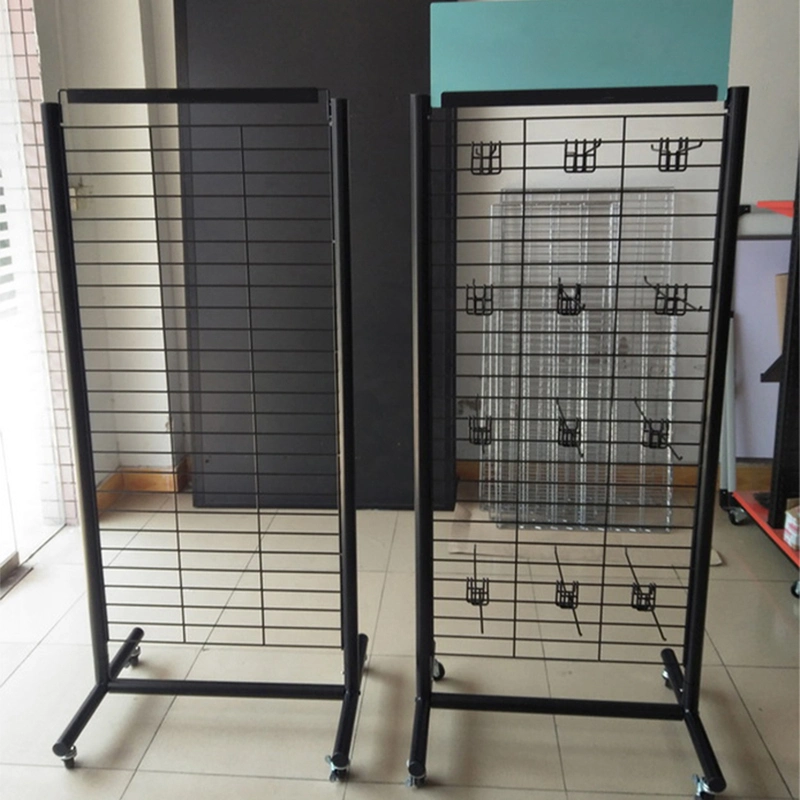 Customized Floor Standing Metal Handing Shoe Slipper Display Stand for Supermarket Retail