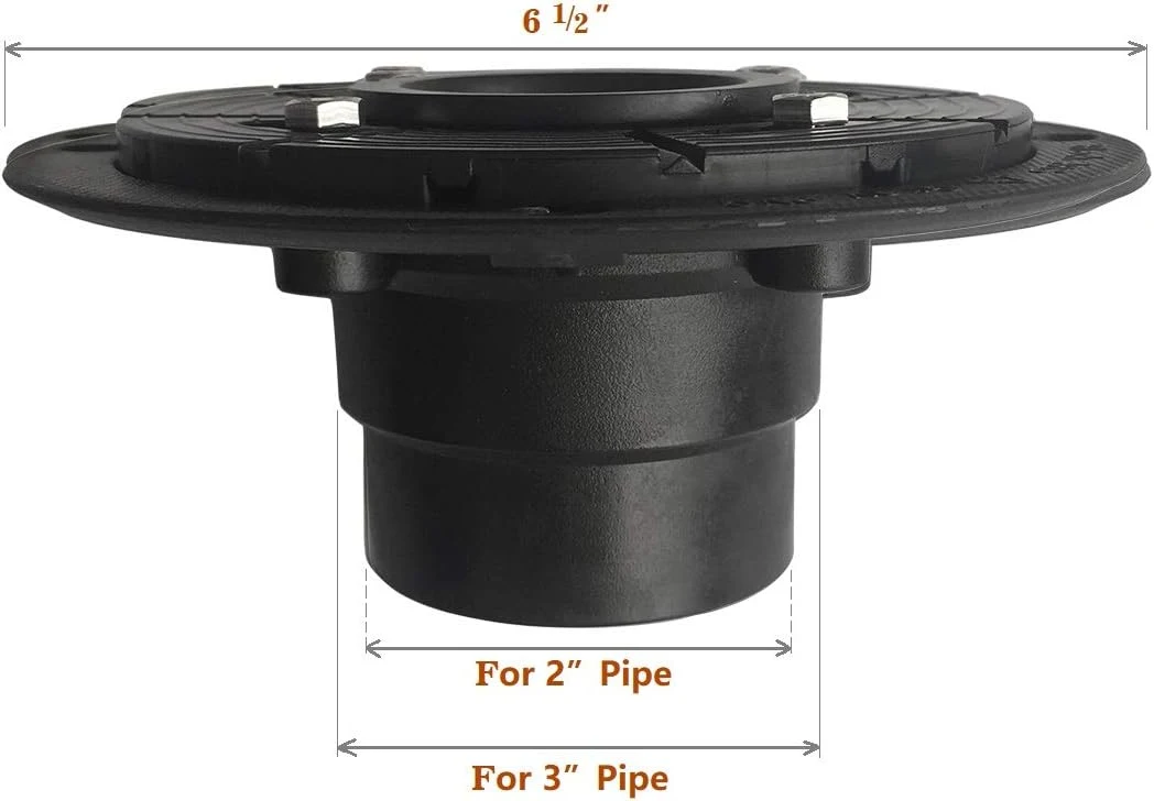 ABS Sub Drain/Shower Drain Base with Rubber Gasket/Square Drain Installation