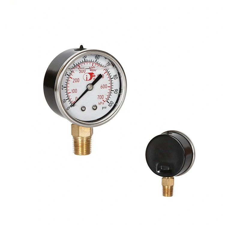 2.5 Inches General Liquid Pressure Gauges with Color Dial Gauge