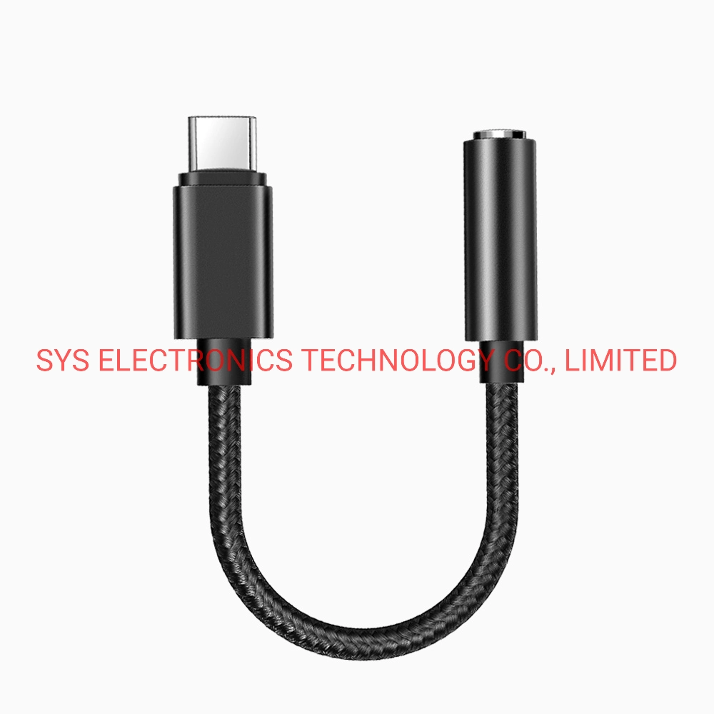 Type C to 3.5 Earphone Audio Cable Adapter Digital Chip