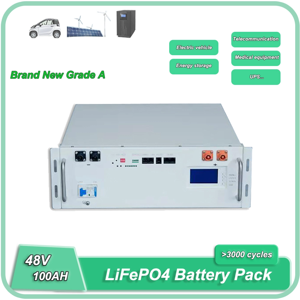 48V 100ah Lithium Iron Phosphate Battery for UPS, Renewable Energy System