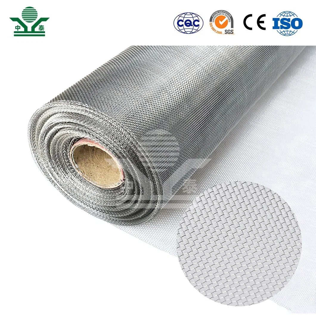 Zhongtai Aluminiumlegierung Fenster Bildschirm China Lieferanten Edelstahl-Netz Drahtgeflecht 0,75m 0,8m 0,9m 1m 1,2m 1,5m Breite pm 2,5 Fenster-Mesh-Bildschirm