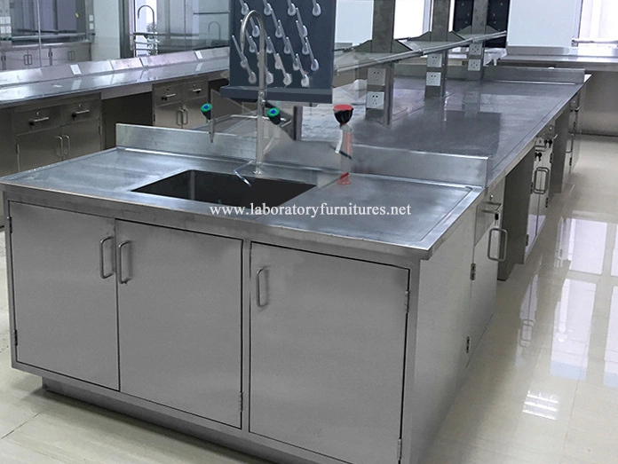 Stainless Steel Bench with Cabinet Laboratory Furniture 304stainless Steel Workstation Bench Jh-Ss006)