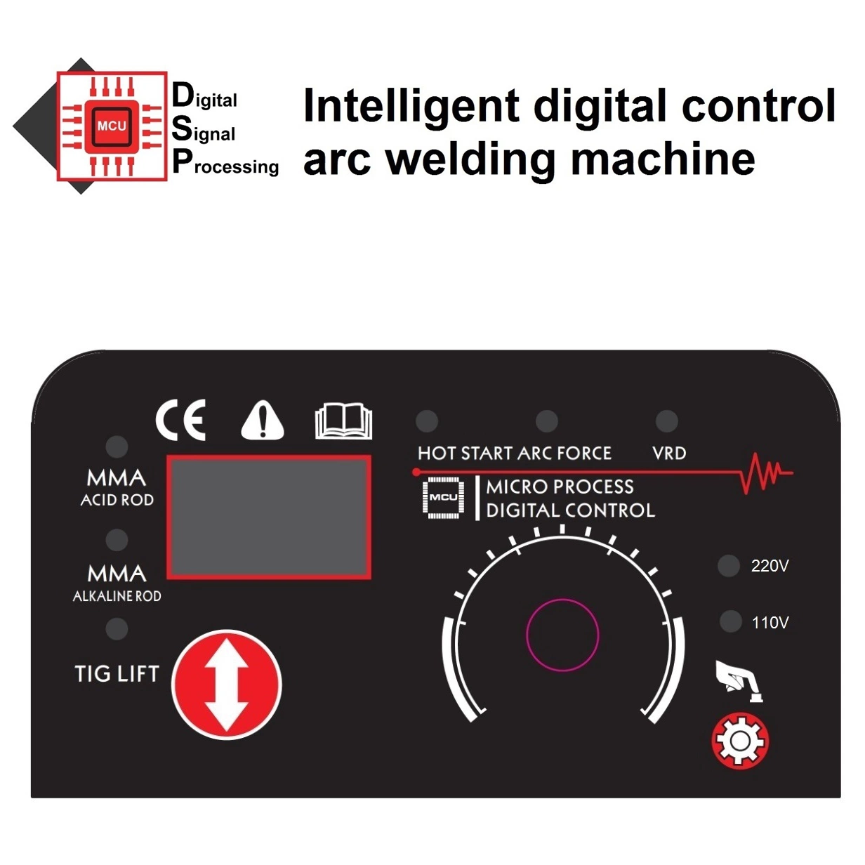 Dual Voltage Inverter IGBT 110V/220V Welding Machine Acid Rod Alkaline Rod Electric Soldadora MMA TIG Lift Intellient Digital Control Manual Metal Arc DC Welder