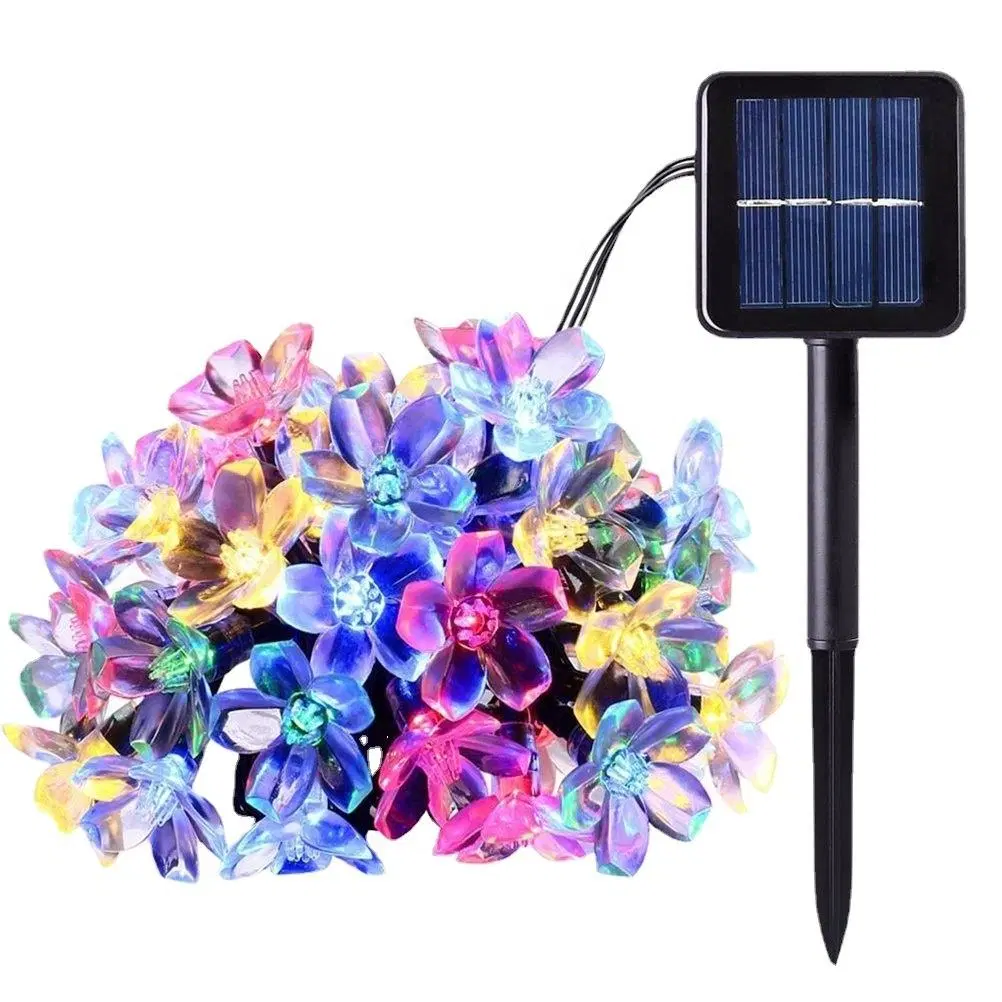 Christmas Party Holiday Solar Cherry Blossom Light String Garland Outdoor