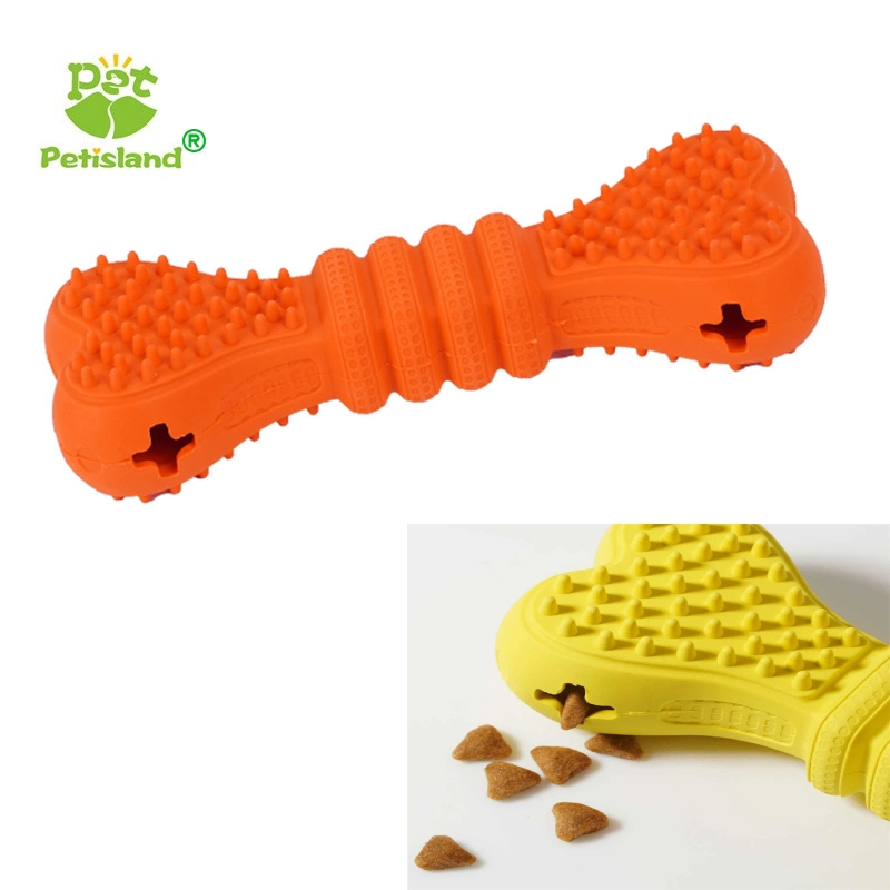 2023 Petisland Wholesale Pet Items Factory Soft Rubber Pet Bone Toys Dental Teeth Mouth Clean Dog Bone Indoor Dog Chew Toys