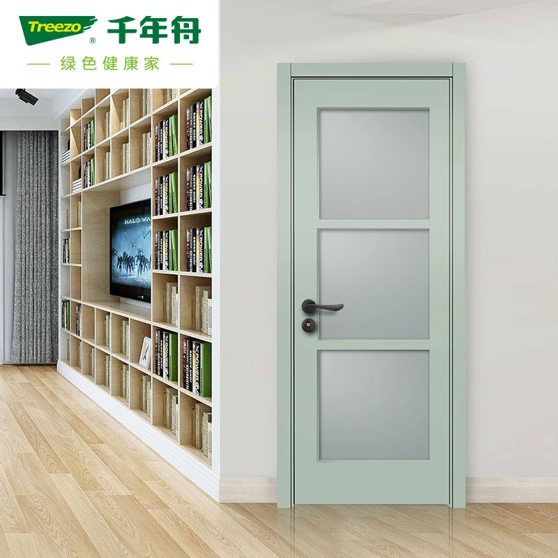 Light Grey Painted Solid Wood Door