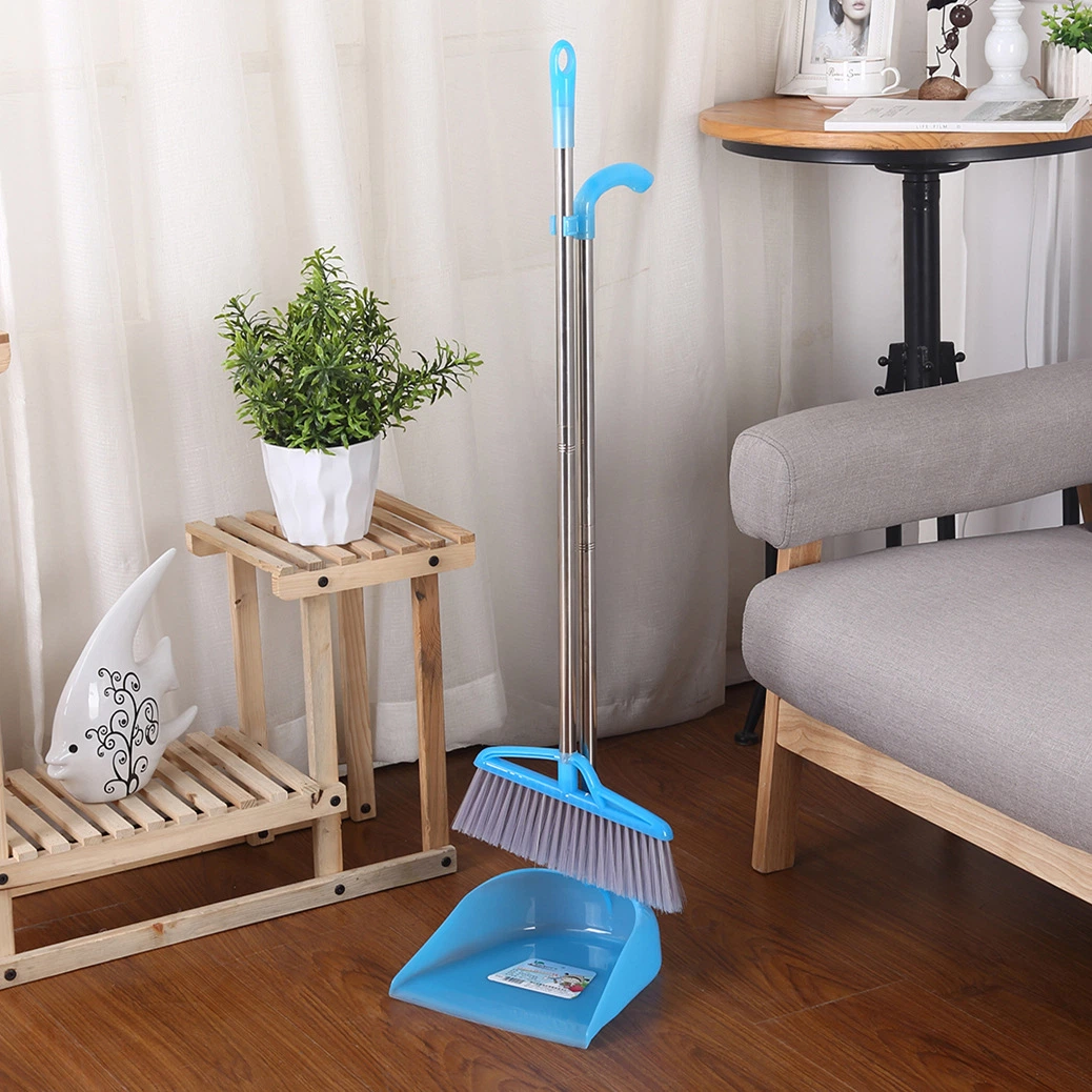 Long Handle for Home Kitchen Room Office Lobby Floor Use Upright Stand up Broom Dustpan