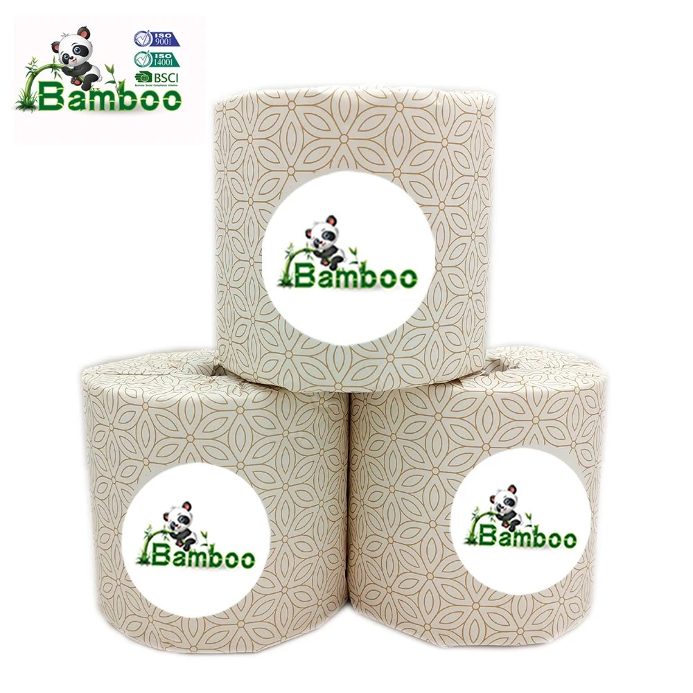 OEM Individually Wrapped Eco Friendly Toilet Roll Soft Absorbent 3 Ply Bamboo Toilet Paper