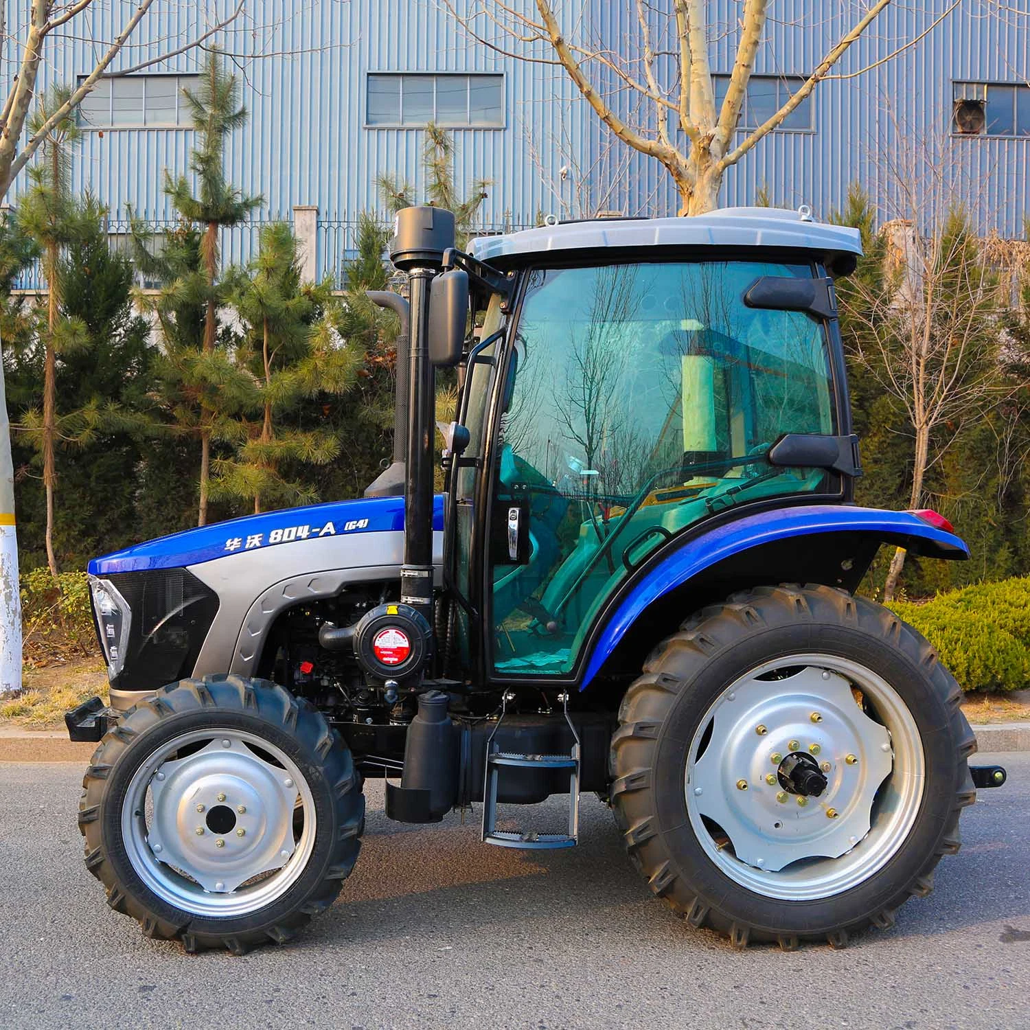 80Cv 4WD de ruedas de tractores agrícolas con cabina